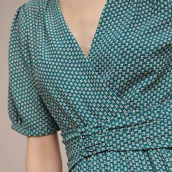 Anthropologie | Maeve Belted Dress Dark Turquoise - Picture 3 of 12